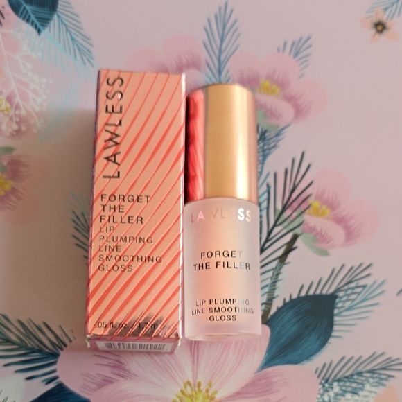 LAWLESS Forget The Filler Lip Plumping Gloss - Rosy Outlook Travel Size - Picture 1 of 4